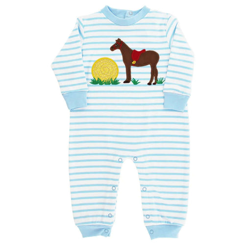 Bailey Boys Saddle Up- Boys Knit Romper