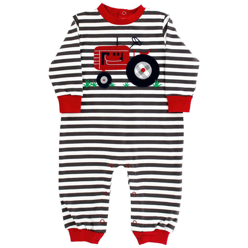 Bailey Boys Tractor- Boys Knit Romper