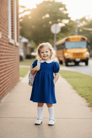 Holly Day Dress - Rockefeller Royal/Worth Ave White by The Beaufort Bonnet Company-Girls Dresses-Simply Blessed Children's Boutique