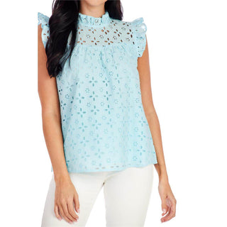 Mom & Me Blue Bianca Eyelet Dress or Tank