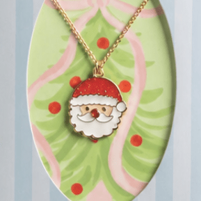 Mud Pie Girls Christmas Santa Necklace-Girls Necklace-Simply Blessed Children's Boutique