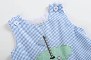 Blue Gingham Golf Hole Shortall