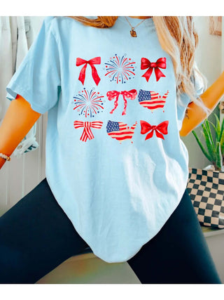Americana Coquette Graphic Tee-Women's Graphic Tees-Simply Blessed Children's Boutique