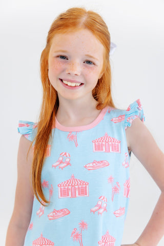 Angel Sleeve Polly Play Dress – Parrot Cay Canopy/Sandpearl Pink | The Beaufort Bonnet Company-Girls Dresses-Simply Blessed Children's Boutique