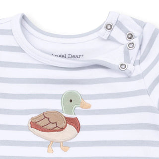Angel Dear Mama Mallard Long Sleeve Romper - Simply Blessed Children's Boutique