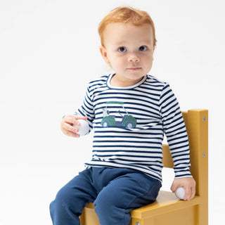 Angel Dear Golf Striped Long Sleeve Shirt-Boys Long Sleeve Shirts-Simply Blessed Children's Boutique