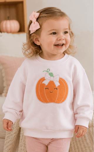 Angel Dear Pink Pumpkin Oversize Sweatshirt-Girls Sweatshirt/Pullover-Simply Blessed Children's Boutique