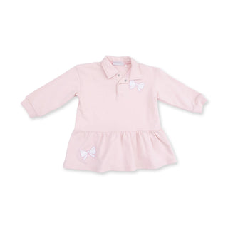 Angel Dear Bow Appliqué Polo Dress and Legging Outfit-Girls Outfit Sets-Simply Blessed Children's Boutique