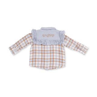 Angel Dear Western Plaid Loretta Top-Girls Long Sleeve Shirts-Simply Blessed Children's Boutique