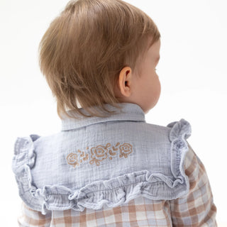 Angel Dear Western Plaid Loretta Top-Girls Long Sleeve Shirts-Simply Blessed Children's Boutique