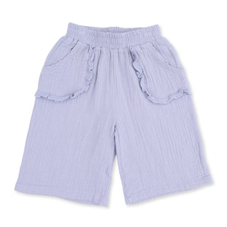 Angel Dear Zen Blue Wide-Leg Organic Muslin Pants-Girls Leggings/Bottoms-Simply Blessed Children's Boutique