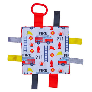 Firetruck Crinkle Tag Square 8x8 - Teach at Home Toy-Toys-Simply Blessed Children's Boutique