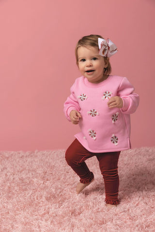 Mud Pie Peppermint Candy Sweatshirt & Legging Set-Girls Outfit Sets-Simply Blessed Children's Boutique