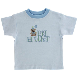 Bailey Boys Big Brother Tee with Teddy Bear Design-Boys Short Sleeve Shirts-Simply Blessed Children's Boutique
