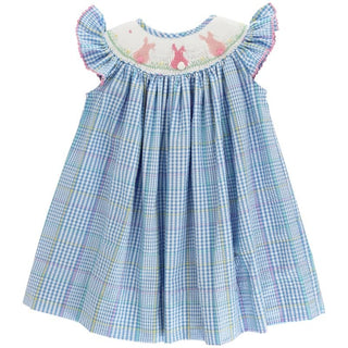 Bailey Boys Cottontails Girls Easter Smocked Bishop Dress-Girls Dresses-Simply Blessed Children's Boutique