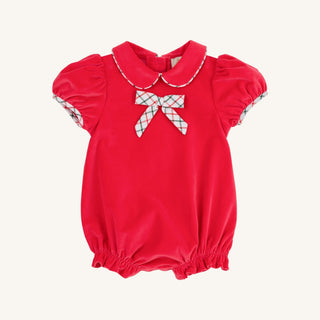 Banks Bow Bubble - Richmond Road Red/Old Town Tattersall from The Beaufort Bonnet Company-Infants-Simply Blessed Children's Boutique