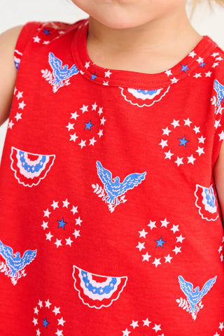 Beaufort Bonnet Polly Play Dress – Patriotic Star Spangled Swag-Girls Dresses-Simply Blessed Children's Boutique