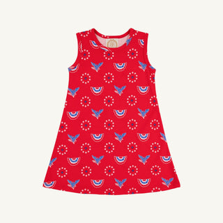 Beaufort Bonnet Polly Play Dress – Patriotic Star Spangled Swag-Girls Dresses-Simply Blessed Children's Boutique