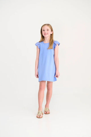 Ellen's Eyelet Dress - Barbados Blue by The Beaufort Bonnet Company-Girls Dresses-Simply Blessed Children's Boutique