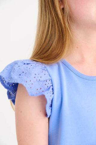 Ellen's Eyelet Dress - Barbados Blue by The Beaufort Bonnet Company-Girls Dresses-Simply Blessed Children's Boutique
