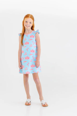 Angel Sleeve Polly Play Dress – Parrot Cay Canopy/Sandpearl Pink | The Beaufort Bonnet Company