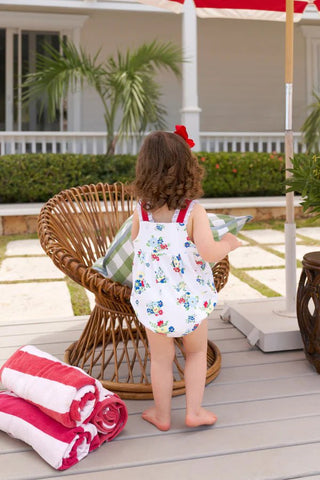 Branham Bubble - Biltmore Blooms (Buckhead Blue)/Richmond Red/Worth Ave White by The Beaufort Bonnet Company-Girls One-Piece-Simply Blessed Children's Boutique