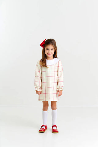 Classic Campbell Dress - Oak Park Plaid Worth Avenue White from The Beaufort Bonnet Company