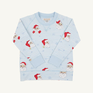 Cassidy Comfy Crewneck Boys French Terry - Dear Santa (Buckhead Blue Stripe)/Buckhead Blue by The Beaufort Bonnet Company-Boys Sweatshirt/Pullover-Simply Blessed Children's Boutique