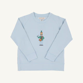 Cassidy Comfy Crewneck Boys French Terry - Buckhead Blue/Drummer Boy by The Beaufort Bonnet Company - Simply Blessed Children's Boutique