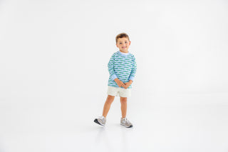 Cassidy Comfy Crewneck – See Ya Later Alligator/Beale Street Blue | The Beaufort Bonnet Company