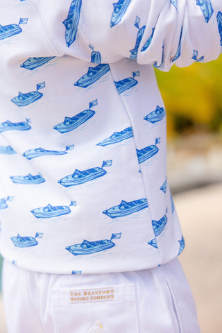 Cassidy Comfy Crewneck – Briland Time/Wood Boat Blue | The Beaufort Bonnet Company