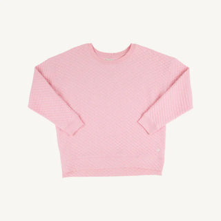 Women's Cassidy Comfy Crewneck – Sandpearl Pink (Quilted) From The Beaufort Bonnet Company