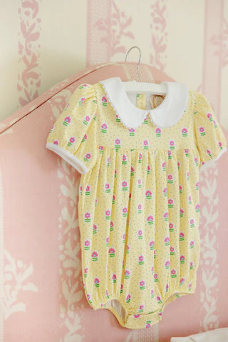 Cindy Lou Bubble - Fairway Floral/Worth Ave White by The Beaufort Bonnet Company-Girls One-Piece-Simply Blessed Children's Boutique