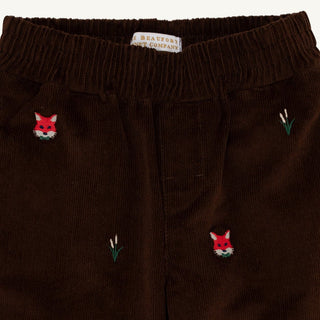 Critter Sheffield Pants - Corduroy - Chelsea Chocolate/Foxes by The Beaufort Bonnet Company - Simply Blessed Children's Boutique