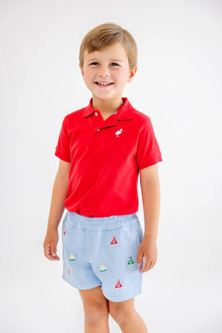 Critter Sheffield Shorts - Beale Street Blue/Sailboats by The Beaufort Bonnet Company-Boys Shorts-Simply Blessed Children's Boutique