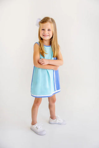 Daisy Dress - Belhaven Blue/Barbados Blue/Worth Ave White by The Beaufort Bonnet Company-Girls Dresses-Simply Blessed Children's Boutique