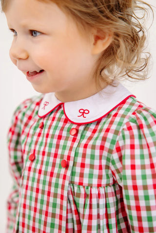 Della Marie Dress - Richmond Red and Kiawah Kelly Green Gingham/Worth Ave White by The Beaufort Bonnet Company-Girls Dresses-Simply Blessed Children's Boutique