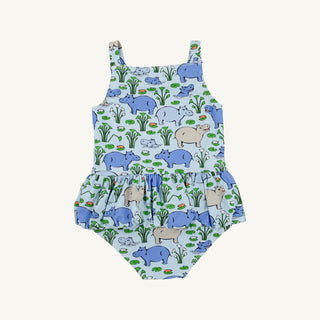 Grace Bay Bathing Suit - Bal Harbour Hippo (Beale Street Blue) by The Beaufort Bonnet Company-Girls Swimwear-Simply Blessed Children's Boutique