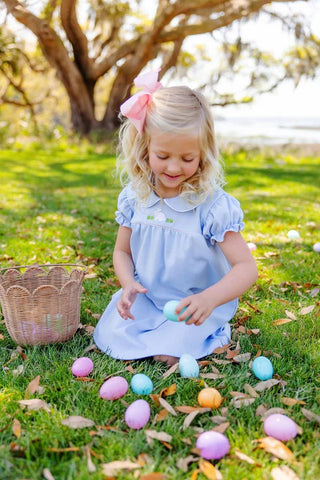 The Beaufort Bonnet Company Holly Day Dress - Beale Street Blue Bunny Easter Dress - Simply Blessed Children's Boutique