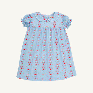 Holly Day Dress - First Day Flowers/Worth Ave White/Richmond Red by The Beaufort Bonnet Company-Girls Dresses-Simply Blessed Children's Boutique