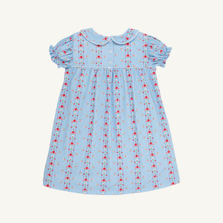 Holly Day Dress - First Day Flowers/Worth Ave White/Richmond Red by The Beaufort Bonnet Company-Girls Dresses-Simply Blessed Children's Boutique