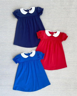 Holly Day Dress - Rockefeller Royal/Worth Ave White by The Beaufort Bonnet Company-Girls Dresses-Simply Blessed Children's Boutique