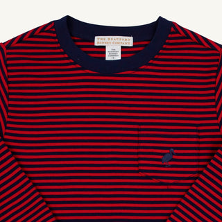 Long Sleeve Carter Crewneck - Richmond Red/Nantucket Navy Stripe/Nantucket Navy by The Beaufort Bonnet Company-Boys Long Sleeve Shirts-Simply Blessed Children's Boutique