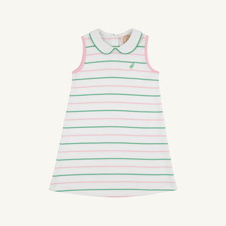 Maude's Peter Pan Collar Dress – Tradd Street Stripe/Pier Party Pink | The Beaufort Bonnet Company