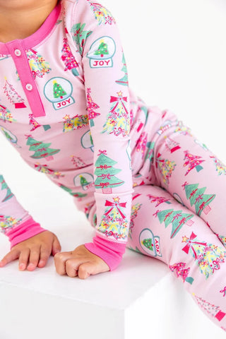 Payton Pajama Set - Christmas Coloring Contest/Winter Park Pink by The Beaufort Bonnet Company-Girls Sleepwear-Simply Blessed Children's Boutique