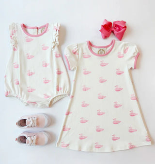 Penny's Play Dress – Merrimack Quack Quacks (Palm Beach Pink)/Hamptons Hot Pink | The Beaufort Bonnet Company-Girls Dresses-Simply Blessed Children's Boutique