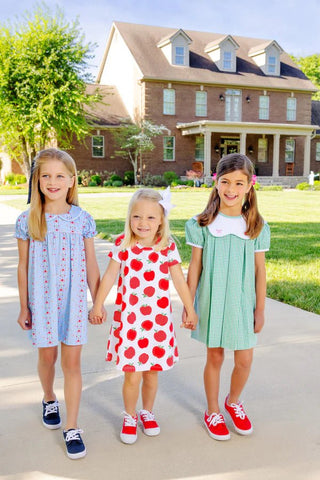 Polly Play Dress - Short Sleeve - Ardsley Park Apple by The Beaufort Bonnet Company-Girls Dresses-Simply Blessed Children's Boutique