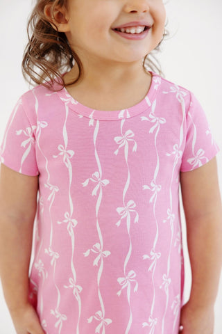 Short Sleeve Polly Play Dress - Bell Court Bows (Hamptons Hot Pink) by The Beaufort Bonnet Company-Girls Dresses-Simply Blessed Children's Boutique