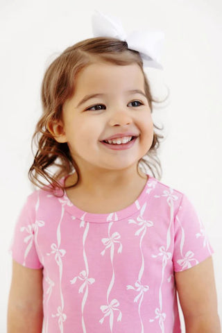 Short Sleeve Polly Play Dress - Bell Court Bows (Hamptons Hot Pink) by The Beaufort Bonnet Company-Girls Dresses-Simply Blessed Children's Boutique