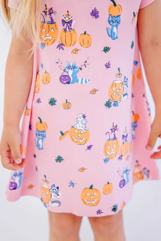 Polly Play Dress Short Sleeve - Candy and Critters (Sandpearl Pink) by The Beaufort Bonnet Company - Simply Blessed Children's Boutique